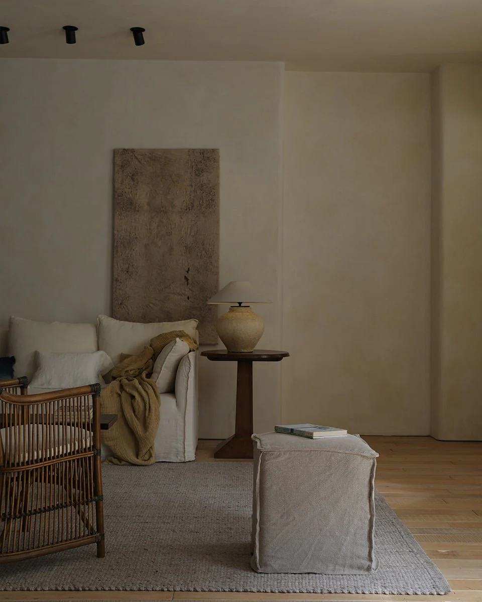 Cube Linen Ottoman - Image 3