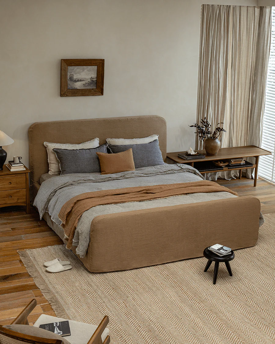 Guni Slipcover Linen Bed - Image 15