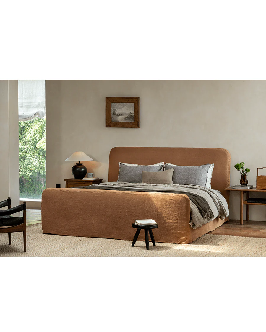 Guni Slipcover Linen Bed - Image 17