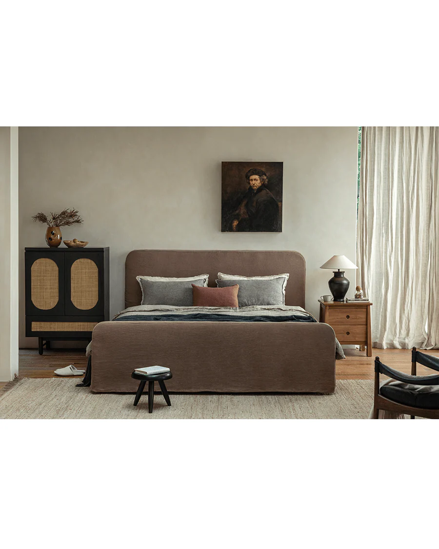 Guni Slipcover Linen Bed - Image 22