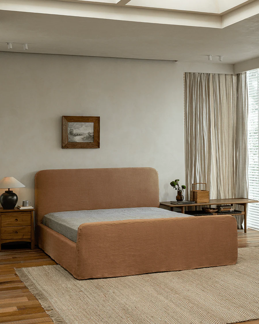 Guni Slipcover Linen Bed - Image 3