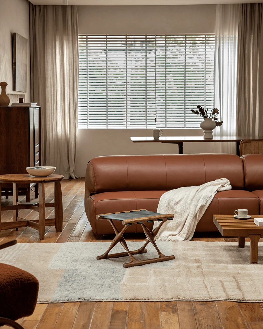 Maverick Leather Stool - Image 3