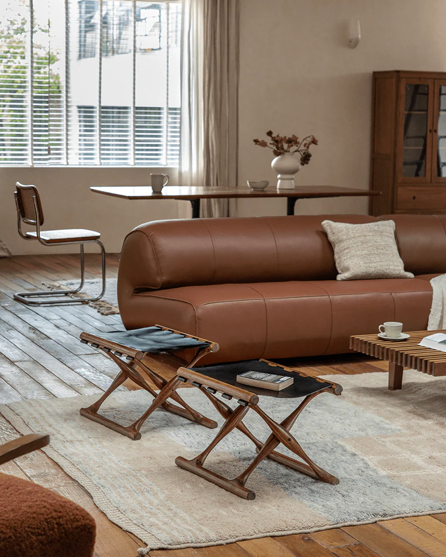 Maverick Leather Stool - Image 7