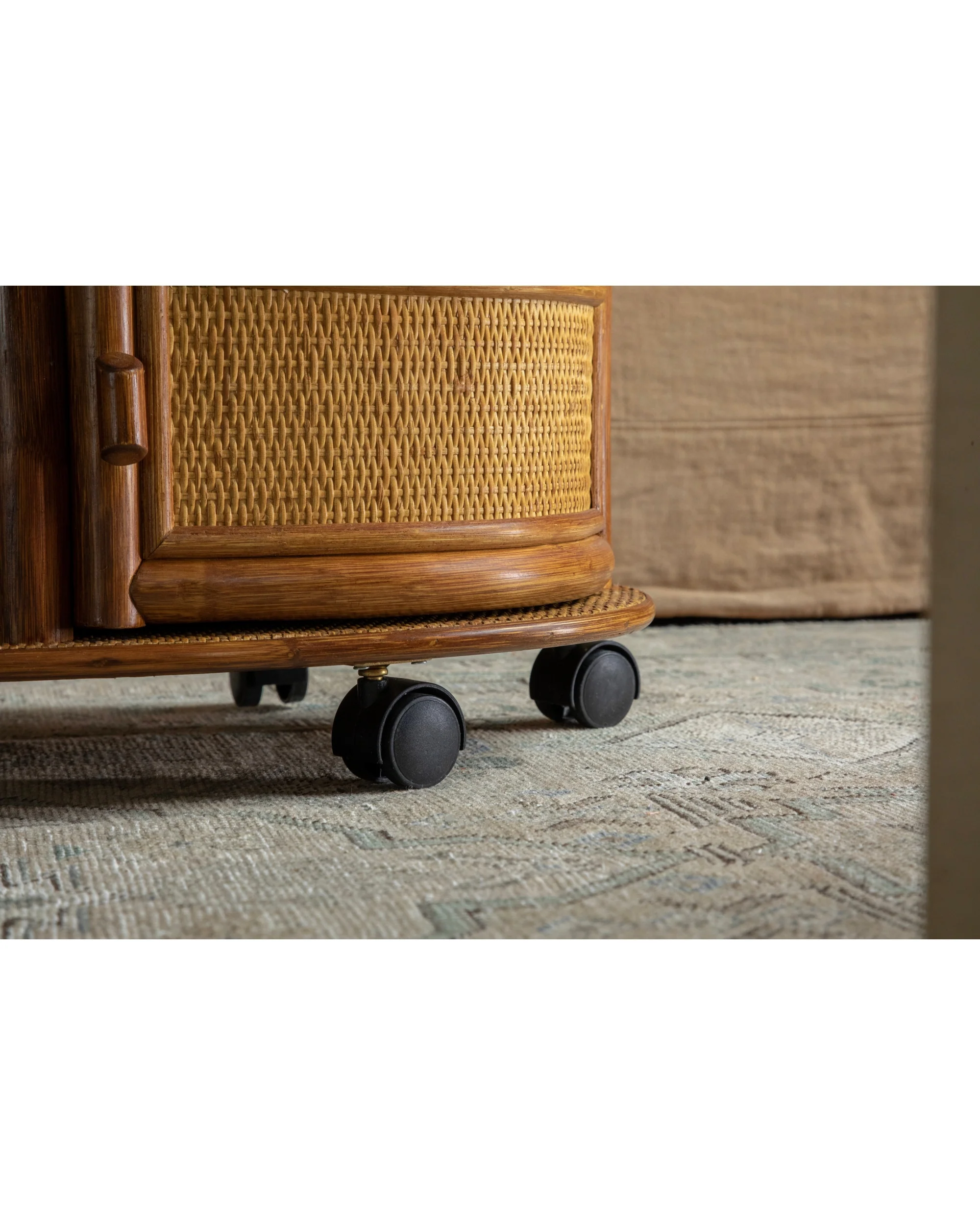 Noa Rattan Wheeled Table - Image 16