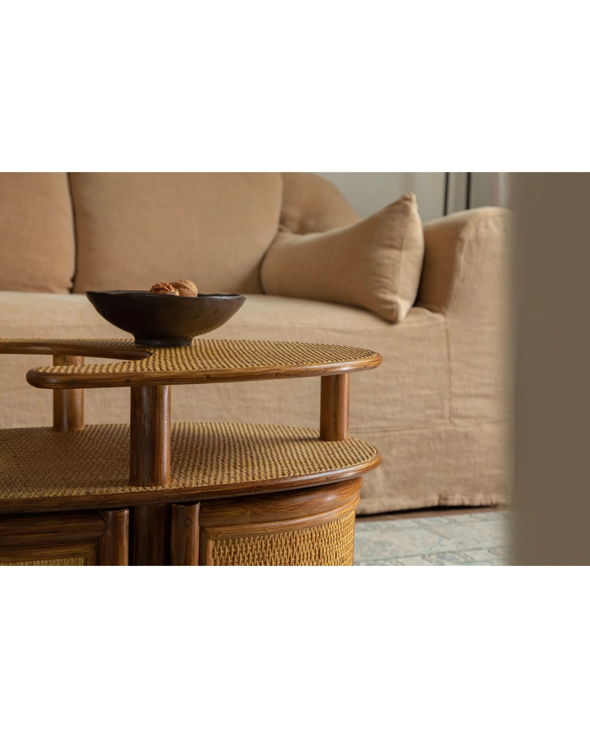 Noa Rattan Wheeled Table - Image 19
