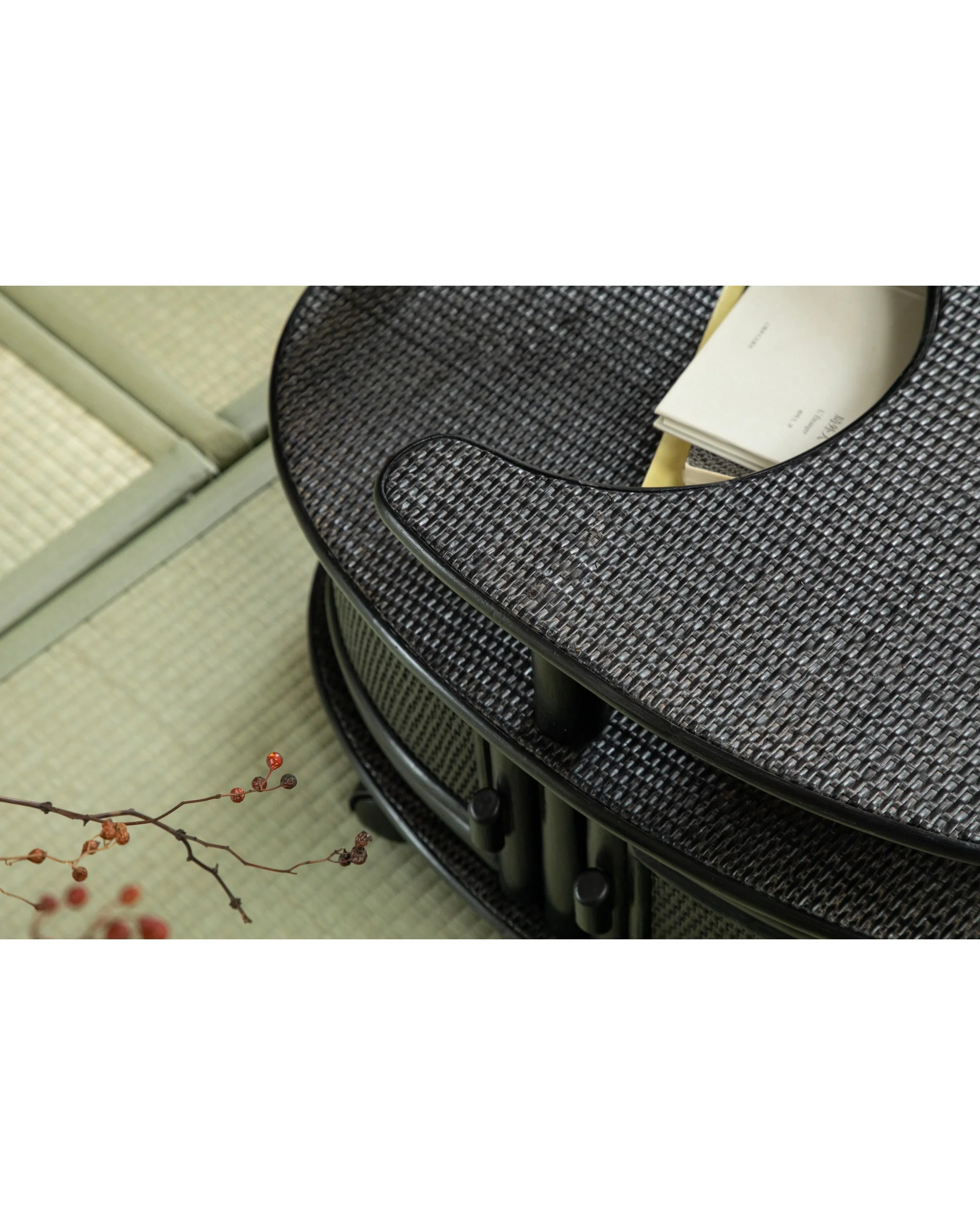 Noa Rattan Wheeled Table - Image 22