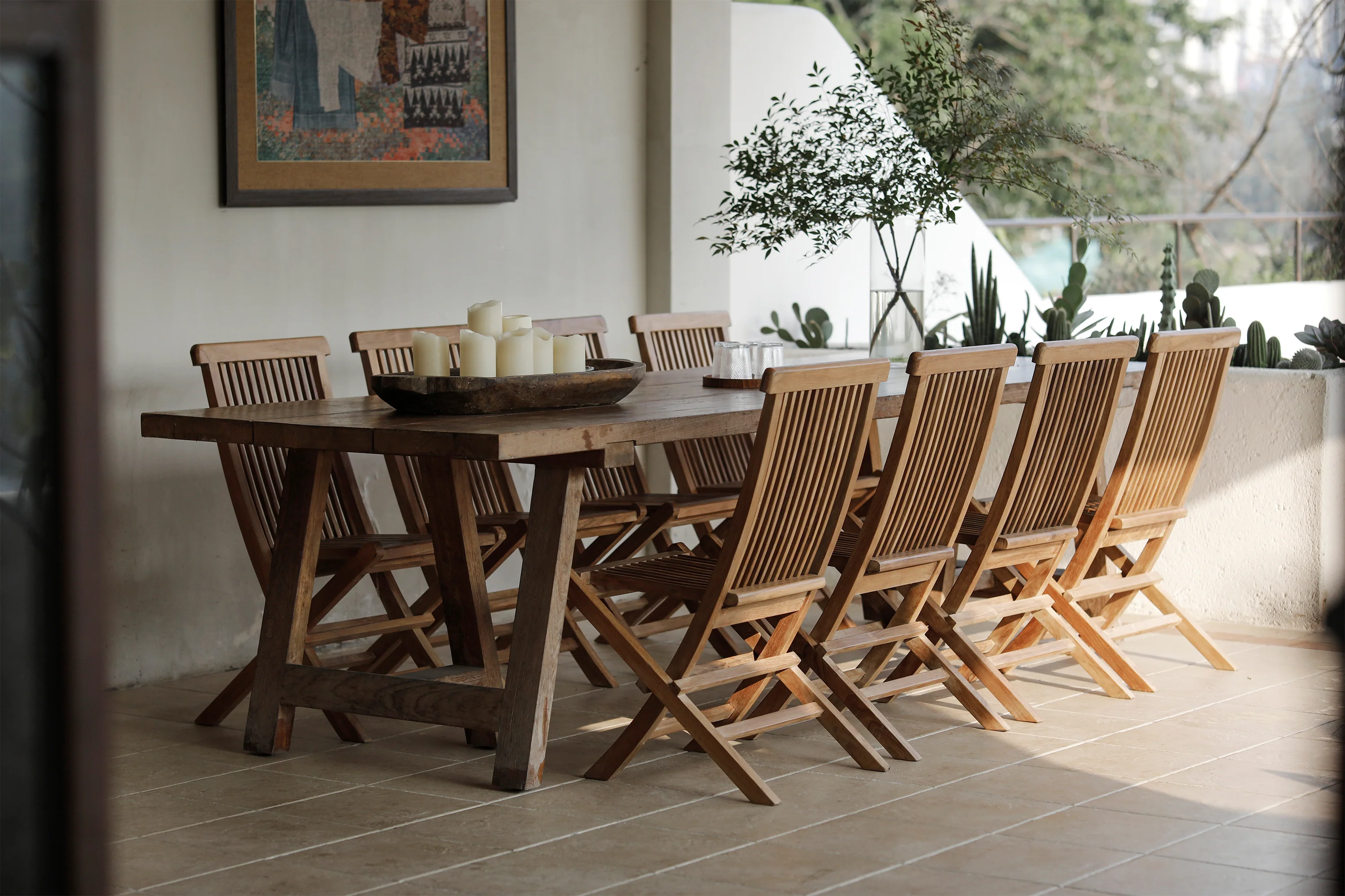Outdoor Folding Dining Chair - Image 3