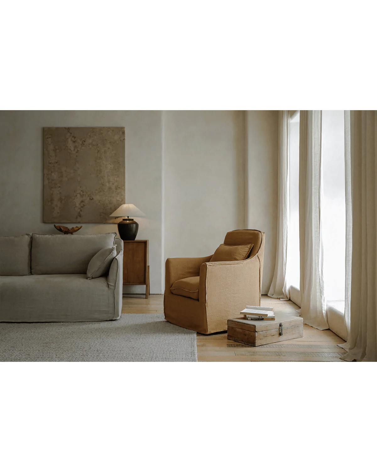 Sola Slipcovered Armchair - Image 10