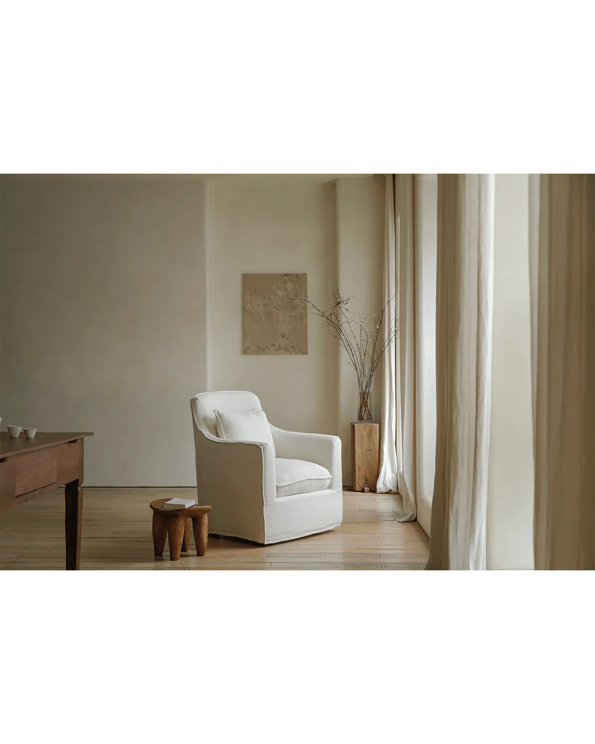 Sola Slipcovered Armchair - Image 12