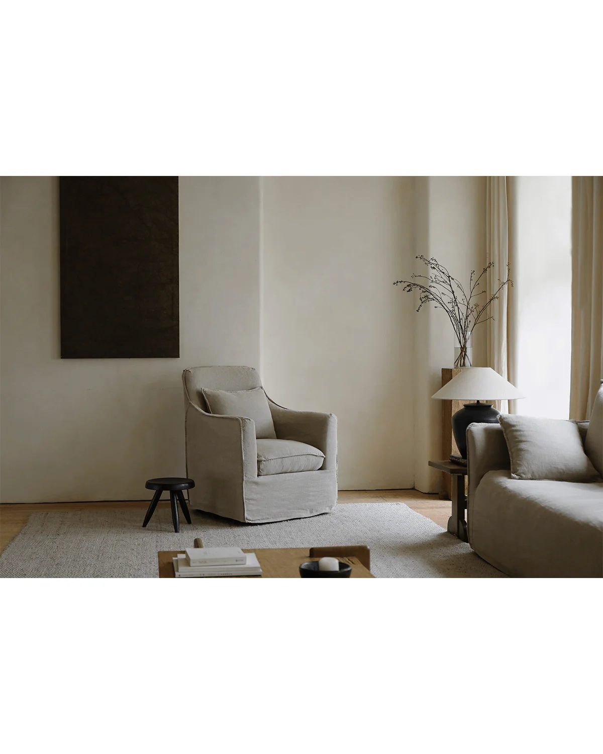 Sola Slipcovered Armchair - Image 9