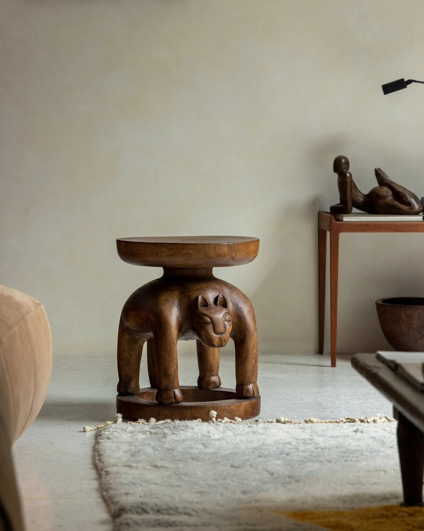 Tribal Sculptural End Table - Image 5