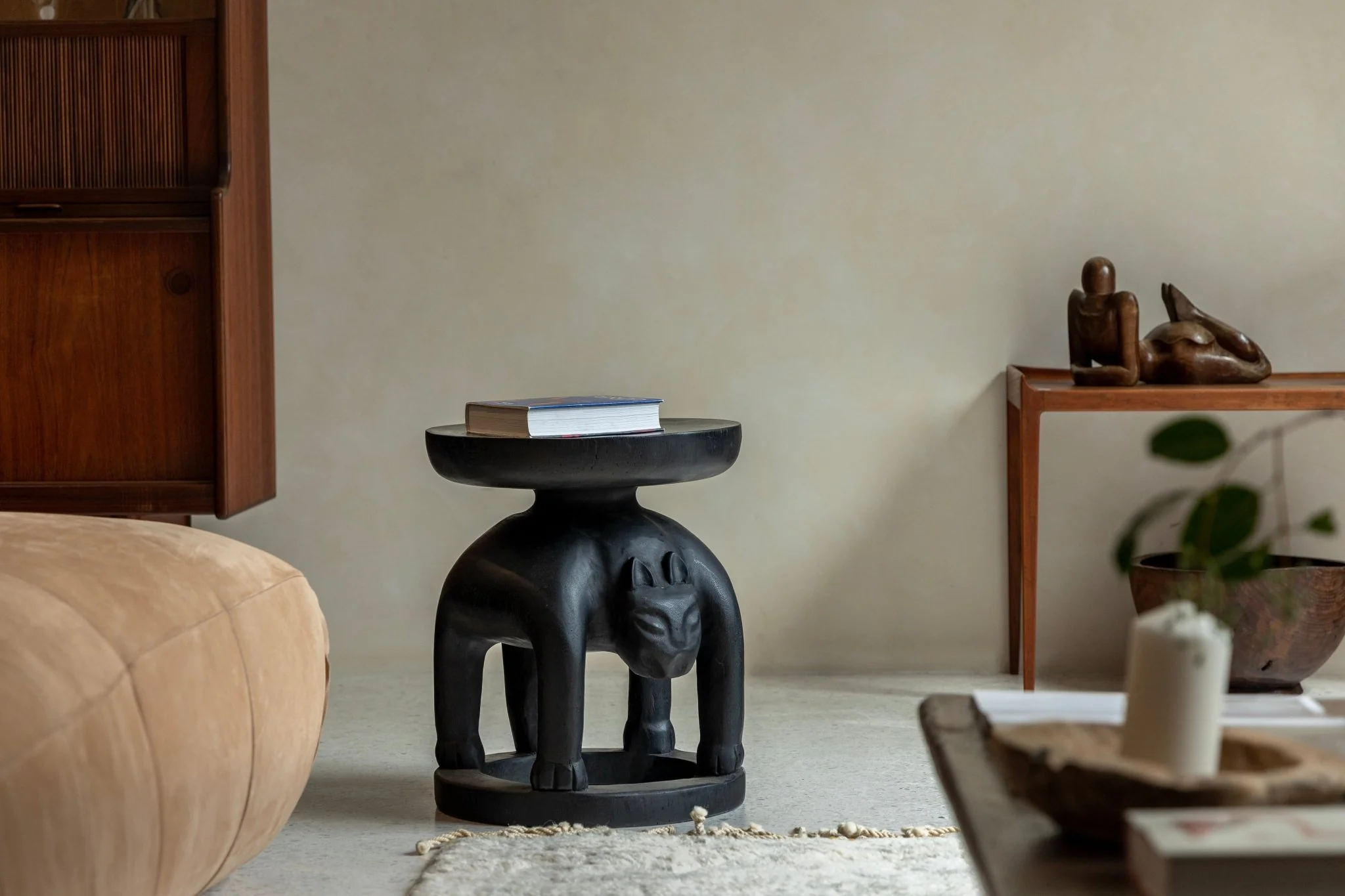 Tribal Sculptural End Table - Image 8